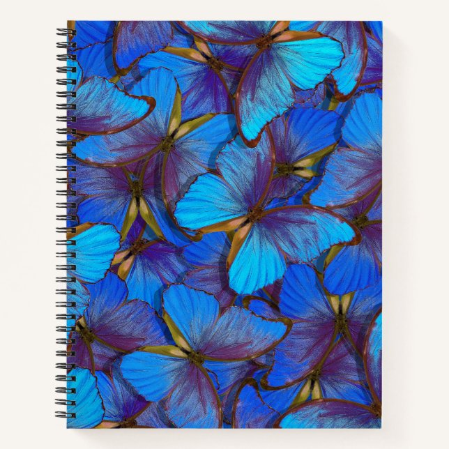 Blaue Schmetterlinge Notizbuch (Vorderseite)