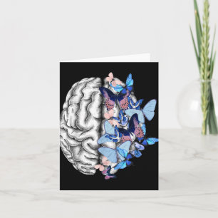 Blaue Schmetterlinge Psychische Gesundheit Bewusst Karte