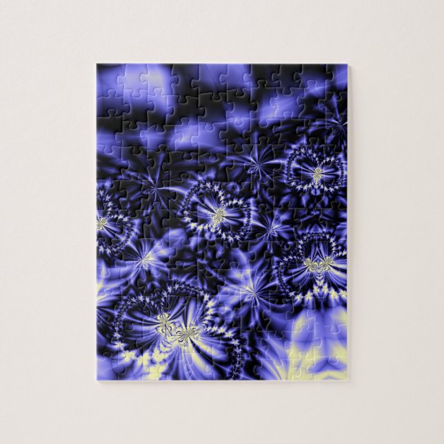 Blaue Schmetterlinge Puzzle (Vertikal)