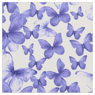 Blaue Schmetterlinge Quilten oder Bastelstoff Stoff