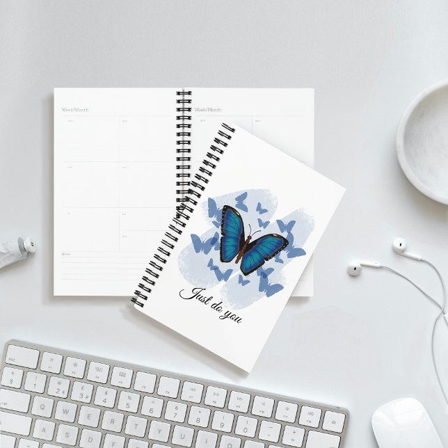 Blaue Schmetterlinge - Spiralplaner mit Hartcover Planer (Von Creator hochgeladen)