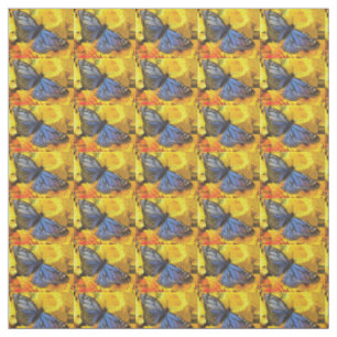 Blaue Schmetterlinge Stoff