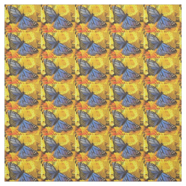 Blaue Schmetterlinge Stoff (Muster)