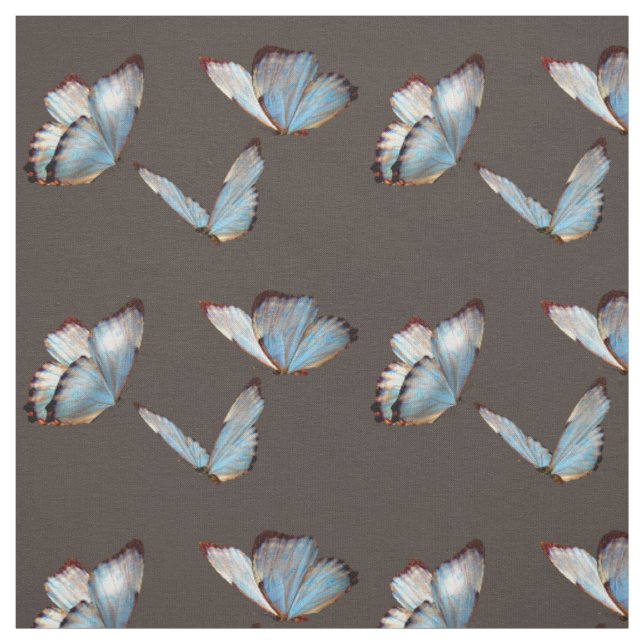 Blaue Schmetterlinge wiederholen Muster Stoff (Muster)