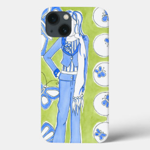Blaue Schmetterlings-umgebendes bezauberndes Case-Mate iPhone Hülle