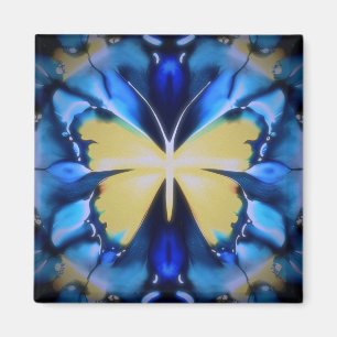 Blaue Schmetterlingsblume Magnet