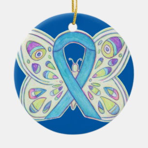 Blaue Schmetterlingserlebnisse Maßgeschneiderte Or Keramikornament