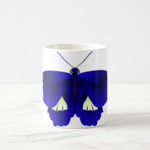 Blaue Schmetterlingskunst 3 Tasse