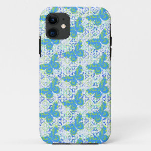 Blaue Schmetterlingskunst Telefon-Hülle im Vintage Case-Mate iPhone Hülle