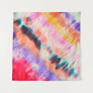 Blaue schmutzige Kunstmalerei. Tie Dye Textur. Lil Wandteppich