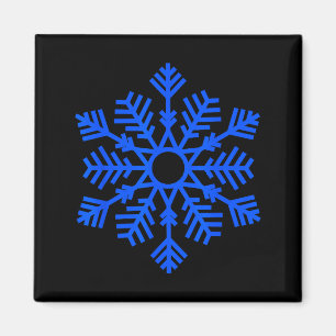 Blaue Schneeblume Winter Für Männer Frauen Und Kin Magnet