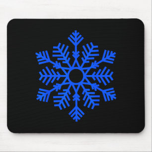 Blaue Schneeblume Winter Für Männer Frauen Und Kin Mousepad