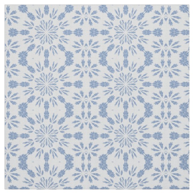 Blaue Schneeflocke B Stoff (Muster)