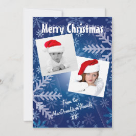 Blaue Schneeflocke Fotovorlage Weihnachten Urlaub