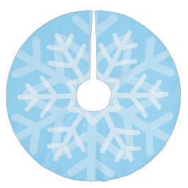 Blaue Schneeflocke Polyester Weihnachtsbaumdecke