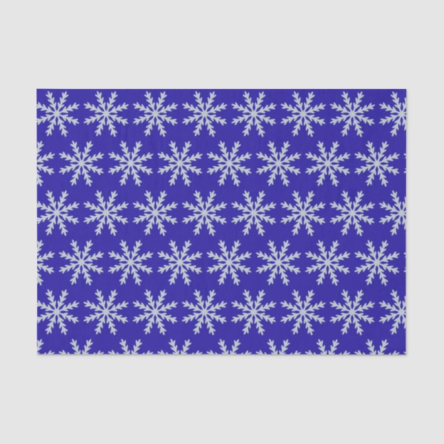 Blaue Schneeflocke Seidenpapier (Vorderseite)