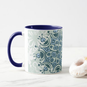 Blaue Schneeflocke Tasse