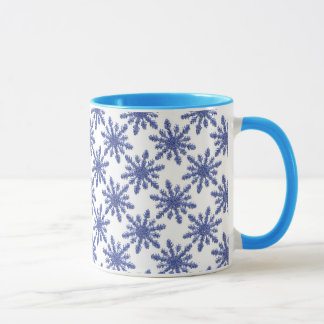 Blaue Schneeflocke-Tasse Tasse