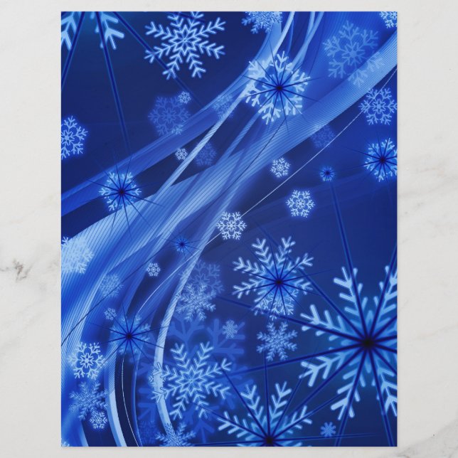 Blaue Schneeflocken (Vorderseite)