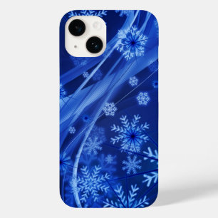 Blaue Schneeflocken Case-Mate iPhone 14 Hülle