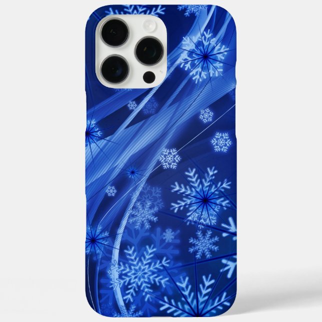 Blaue Schneeflocken Case-Mate iPhone Hülle (Rückseite)