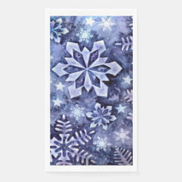 Blaue Schneeflocken Serviette