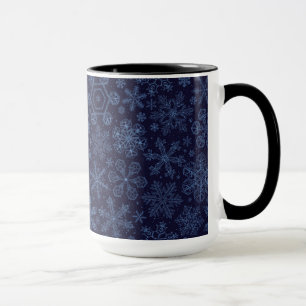 Blaue Schneeflocken Tasse