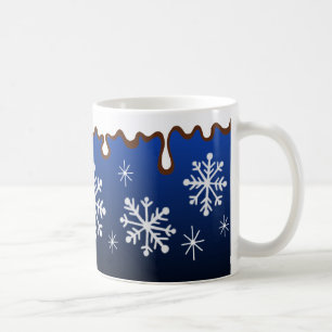 Blaue Schneeflocken-Tasse Tasse