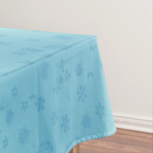 Blaue Schneeflocken Tischdecke