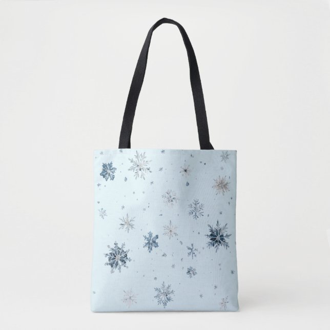 Blaue Schneeflocken Weihnachten (Vorderseite)