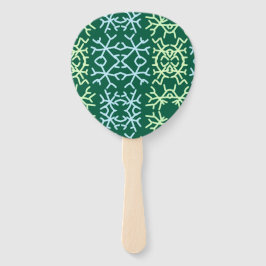 Blaue Schneeflocken Weihnachtsmuster Schneemuster Fächer