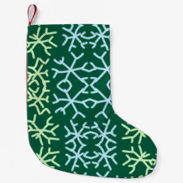 Blaue Schneeflocken Weihnachtsmuster Schneemuster Kleiner Weihnachtsstrumpf