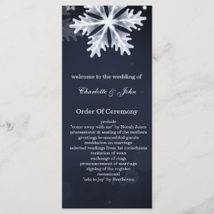 Blaue Schneeflocken Winterhochzeiten Programm