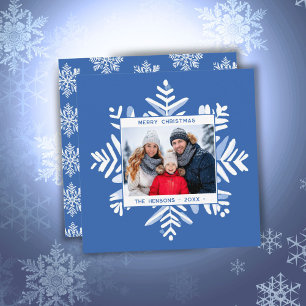 Blaue Schneeglöckchen Frohe Weihnachten Familienfo