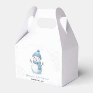 Blaue Schneemänner Junge Baby Shower Geschenkschachtel