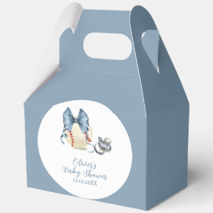 Blaue Schnuller Baseball Sport Baby Shower  Geschenkschachtel