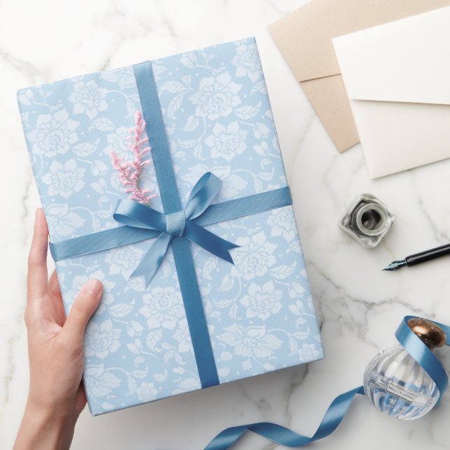 Blaue Schnürpapier Geschenkpapier (Schenken)