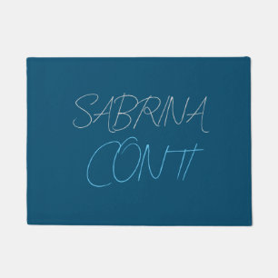 Blaue Schrift Moderne Minimalistische Ebene Fußmatte