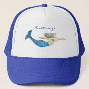 Blaue Schwanz Meerjungfrau schwimmen Thunder_Cove Truckerkappe