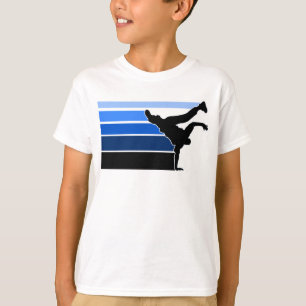 Blaue Schwarz-Kinder BBOY Steigung T-Shirt