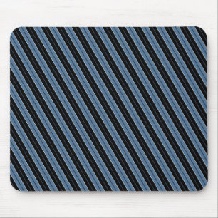 Blaue Schwarz-weiße diagonale Streifen der Mousepad
