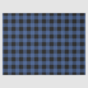 Blaue schwarze Buffalo-Karo-Gingham-Holzfäller Seidenpapier