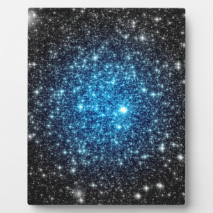 Blaue & Schwarze Galaxie Fotoplatte