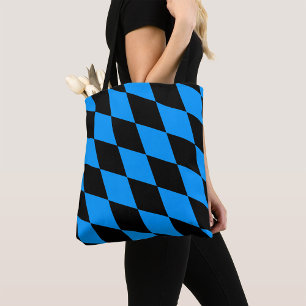 Blaue schwarze Harlekin-Diamanten-Schachbrett-Desi