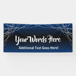 Blaue schwarze Ombre-Lichtzeichenfolgen hinzufügen Banner