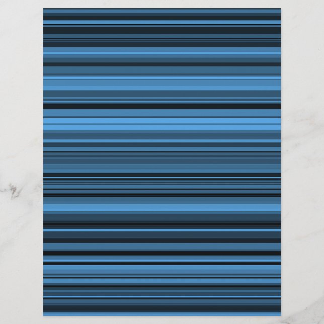 Blaue schwarze Streifen Briefbogen (Vorderseite)