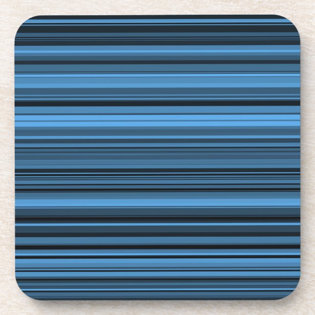 Blaue schwarze Streifen Getränkeuntersetzer (Vorderseite)