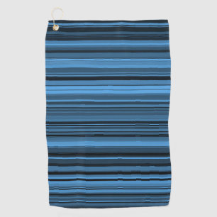 Blaue schwarze Streifen Golfhandtuch
