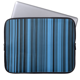 Blaue schwarze Streifen Laptopschutzhülle