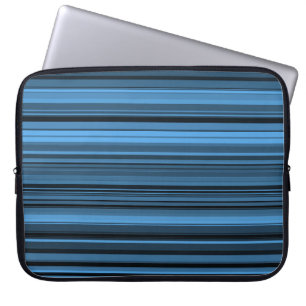 Blaue schwarze Streifen Laptopschutzhülle